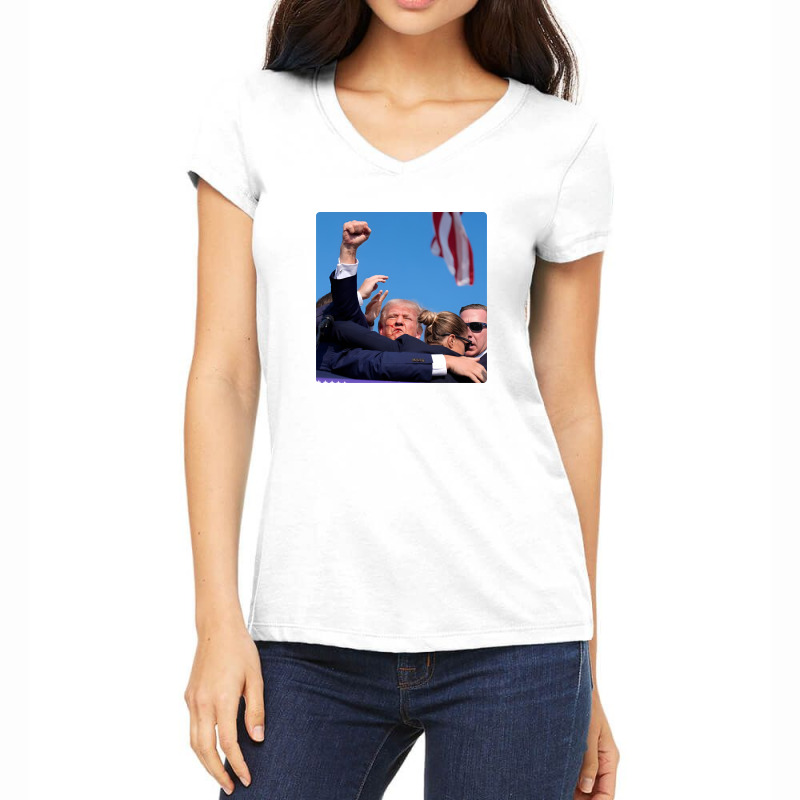 Donald Trump - Cant Keep Him Down! Women's V-neck T-shirt | Artistshot