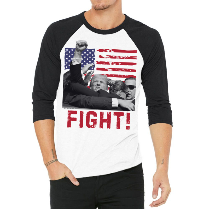 Fight Donald Trump 3/4 Sleeve Shirt | Artistshot