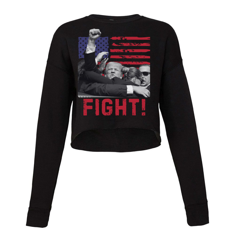 Fight Donald Trump Cropped Sweater | Artistshot