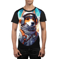 Cosmic Canine: The Astronaut Dog Graphic T-shirt | Artistshot