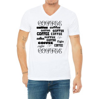 Coffee Lovers Poster V-neck Tee | Artistshot