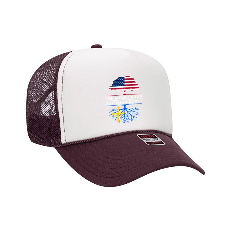 Asturias American Flag Family Reunion Long Sleeve Foam Trucker Hat by CesarEmmanuelNavarrete | Artistshot