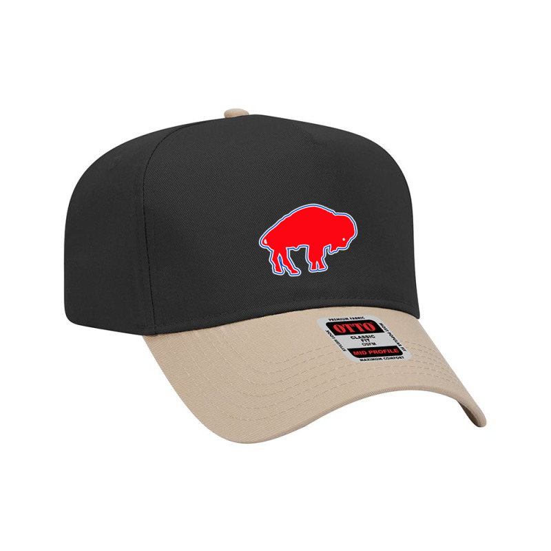 Buffalo Standing Red Adjustable Baseball Cap by Kosdapen517 | Artistshot