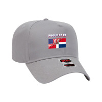 Proud To Be Dominican And American Flag July 4th T Shirt Adjustable Baseball Cap | Artistshot