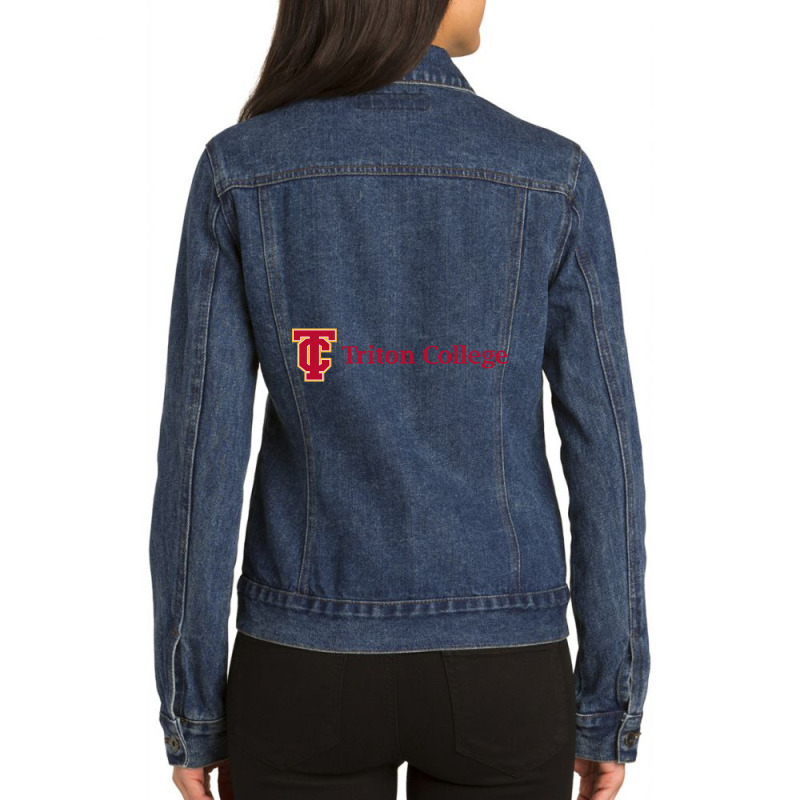 Triton College Ladies Denim Jacket by Bryanrafalsky | Artistshot