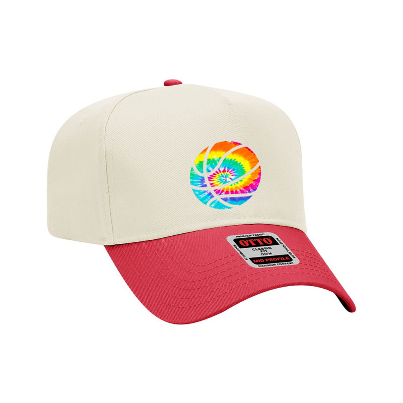 Basketball Tie Dye Rainbow Trippy Hippie Adjustable Baseball Cap by cm-arts | Artistshot