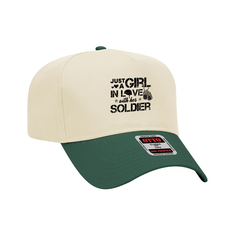 Just A Girl In Love With Her Soldier Army Girlfriend Wife T Shirt Adjustable Baseball Cap | Artistshot