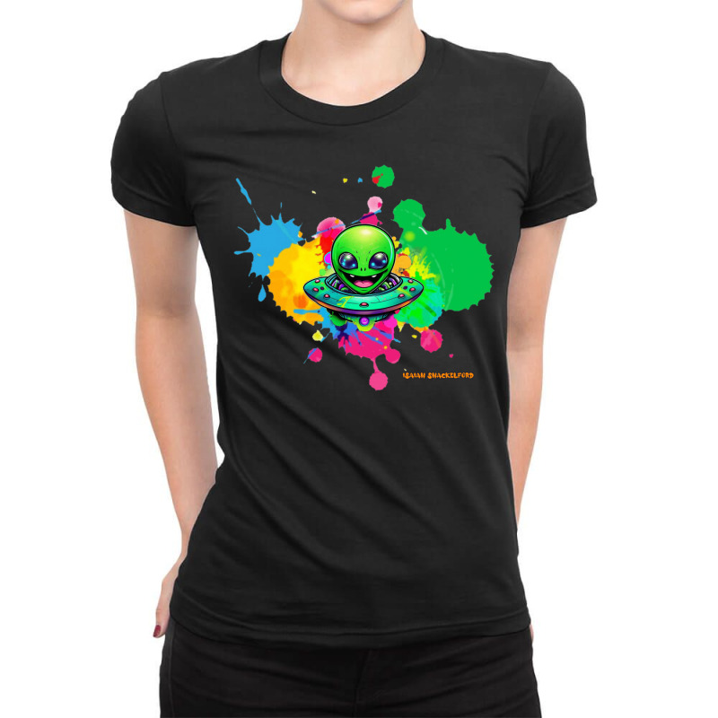 Alien Kid Ladies Fitted T-Shirt by Isaiahfx | Artistshot