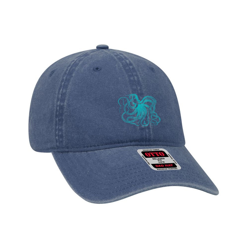 Octopus Cool Vintage Marine Biologist Ocean Sea Life 2 Dyed Cap | Artistshot