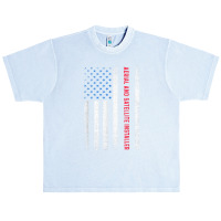 American Flag Aerial And Satellite Installer T Shirt Urban Heavy T-shirt | Artistshot