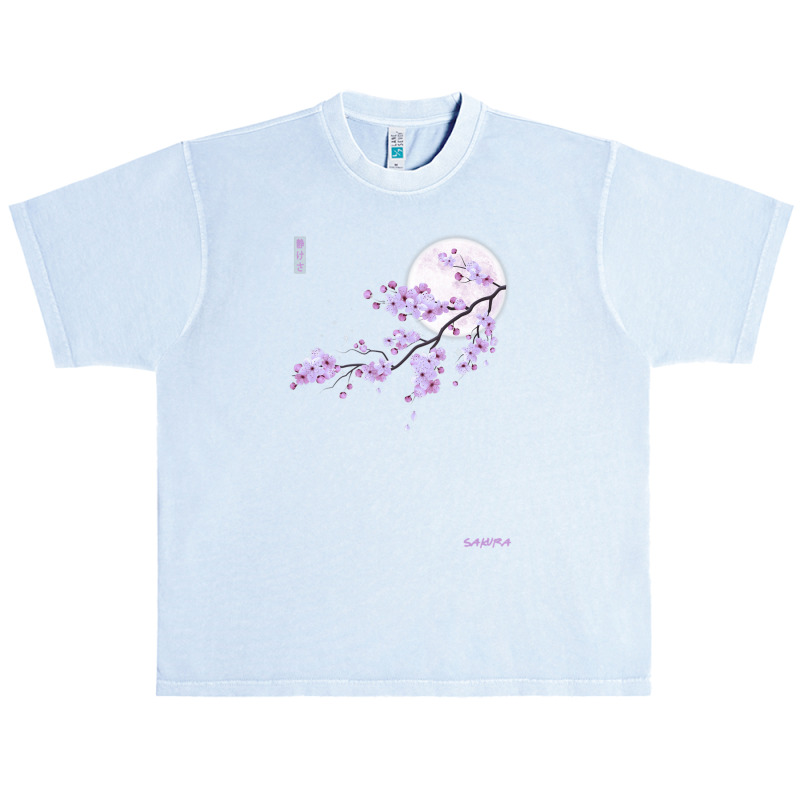 Japanese Purple Sakura Cherry Blossom Flower Urban Heavy T-shirt | Artistshot