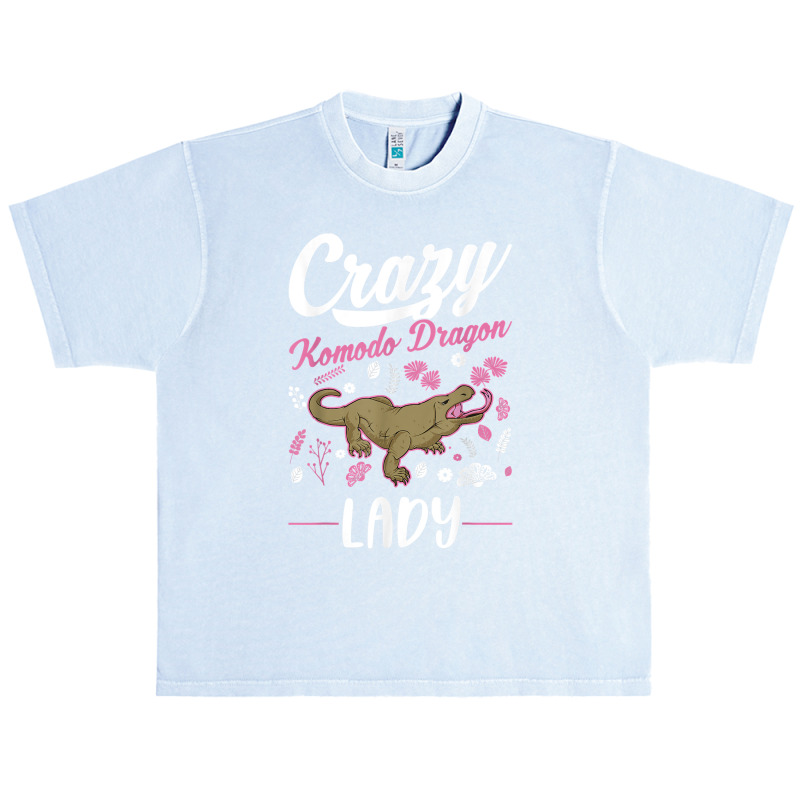 Crazy Komodo Dragon Lady Monitor Lizard Girl T Shirt Urban Heavy T-shirt by cm-arts | Artistshot