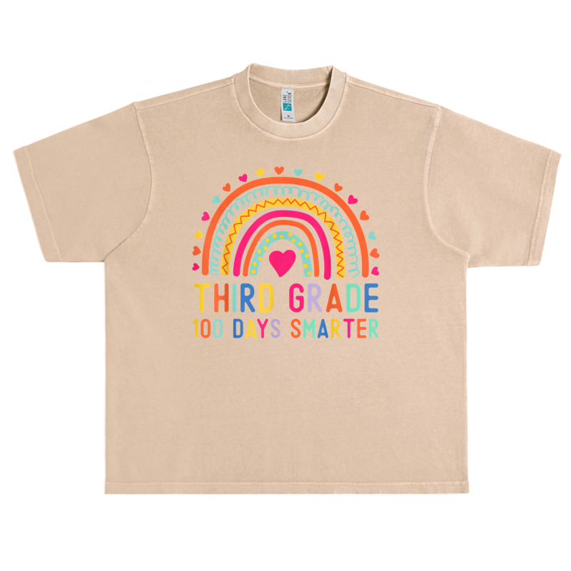 Third Grade 100 Days Smarter Rainbows 100th Day Of School Urban Heavy T-shirt | Artistshot