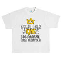 Cornhole King His Arrival Was Foretold Summer Yard Games T Shirt Urban Heavy T-shirt | Artistshot