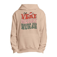 Merry Neuro Icu Nurse Christmas Neuro Icu Nursing Xmas Party Premium T Urban Pullover Hoodie | Artistshot