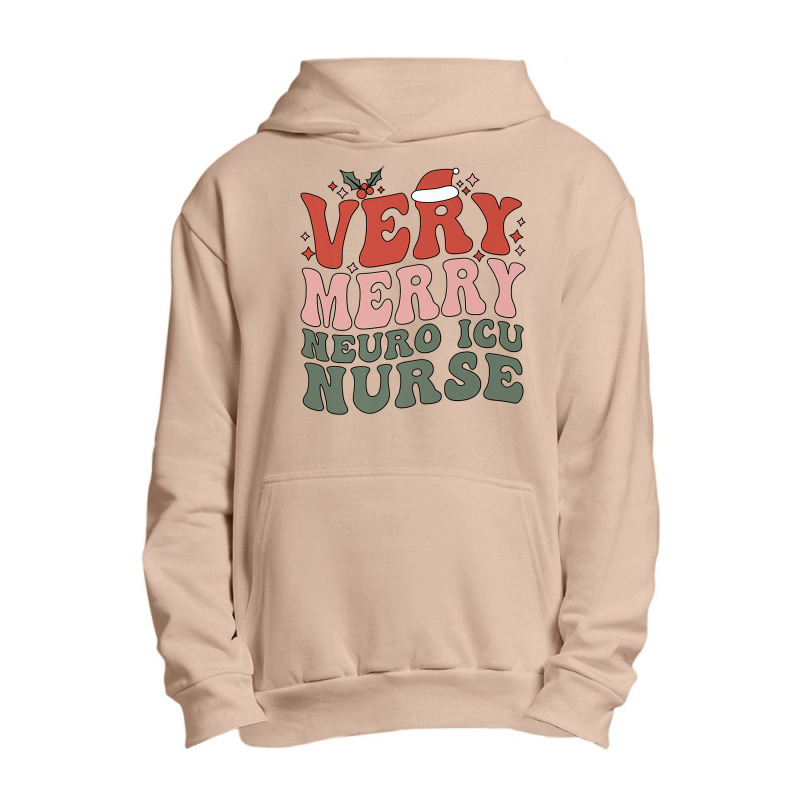 Merry Neuro Icu Nurse Christmas Neuro Icu Nursing Xmas Party Premium T Urban Pullover Hoodie | Artistshot