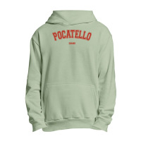 Pocatello Idaho Id Red Letter Graphic On Pocatello Sweatshirt Urban Pullover Hoodie | Artistshot