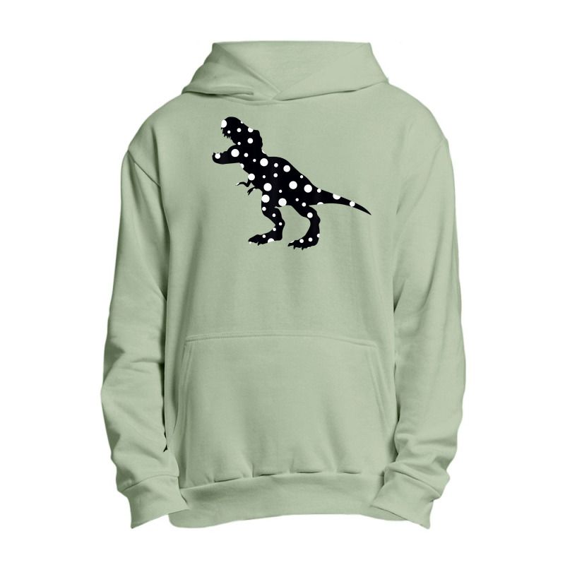 Polka Dot T Rex Dinosaur International Dot Day White & Black T Shirt Urban Pullover Hoodie | Artistshot