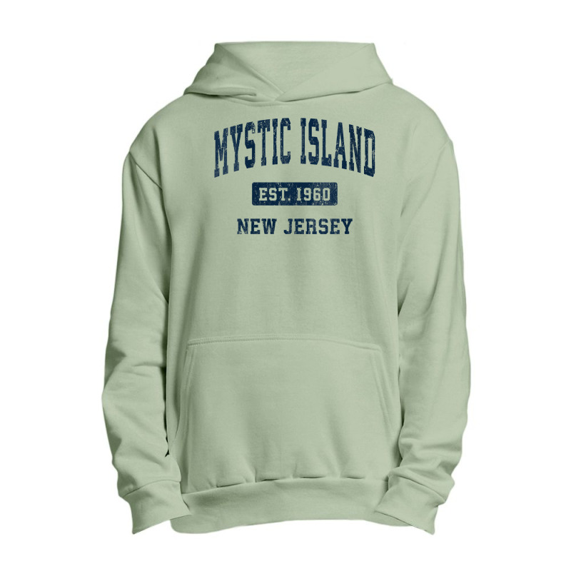 Womens Mystic Island New Jersey Nj Vintage Athletic Sports Design V Ne Urban Pullover Hoodie by gocuzhejani | Artistshot