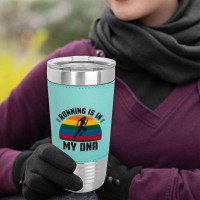 Running Is In My Dna Biology Motivation Genetics Workout Classic Leatherette Tumbler | Artistshot