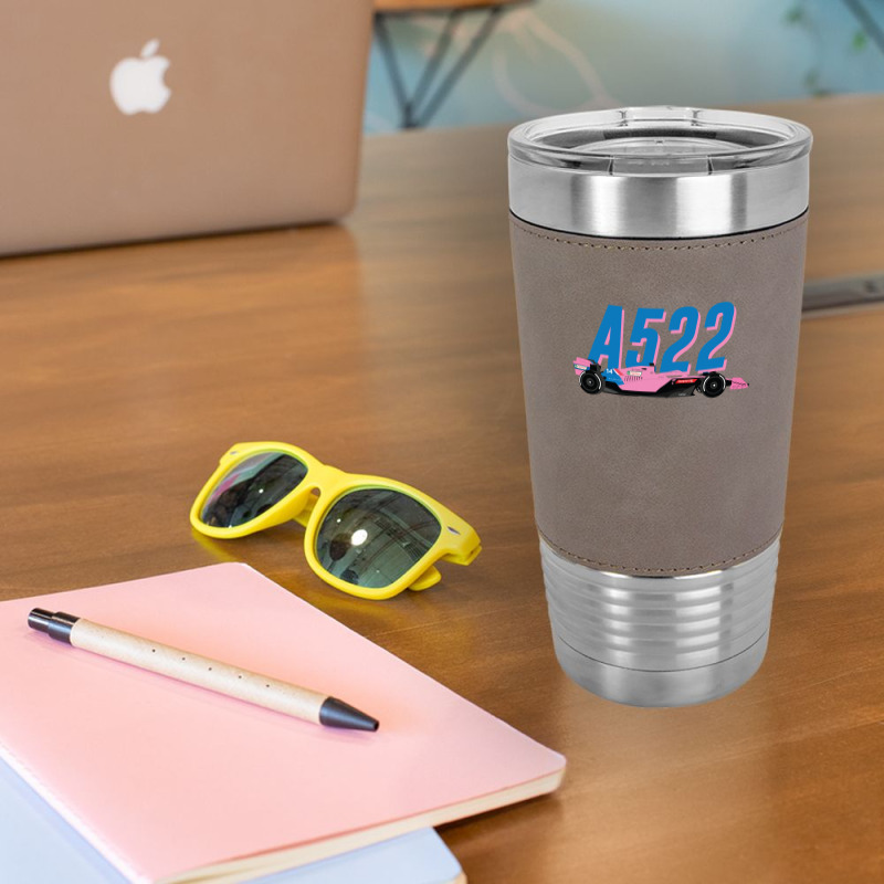 Alpine F1 Team Racing Car 2022 A522 Bwt Pink Special Livery Bahrain Gp Leatherette Tumbler | Artistshot