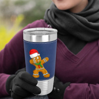 Dabbing Gingerbread Santa Christmas Kids Boys Xmas Cookie Leatherette Tumbler | Artistshot