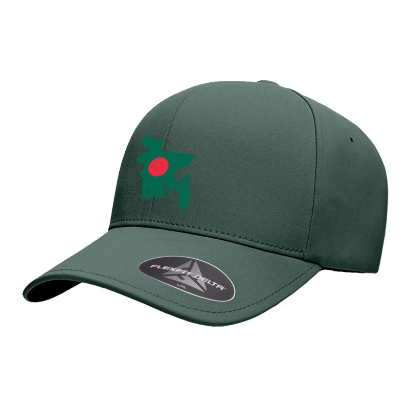 Bangladesh Map Flag Drawing Line Art Seamless Cap | Artistshot