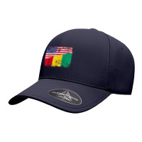 Guinean Roots  Half American Flag  Usa Guinea Flag T Shirt Seamless Cap | Artistshot