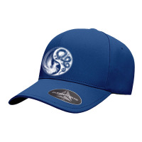 White And Black Dragon Phoenix Yin Yang Seamless Cap | Artistshot