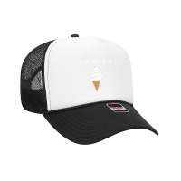 I'm Just Here For The Ice Cream Meme Cute Vanilla Soft Serve Foam Trucker Hat | Artistshot