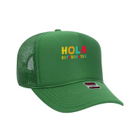 Maestra Bilingual Regalos Spanish Teacher Hola Estudiantes Long Sleeve Foam Trucker Hat | Artistshot