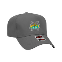 Folk Art Moth Forest Green Folk Art Moth Adjustable Baseball Cap | Artistshot