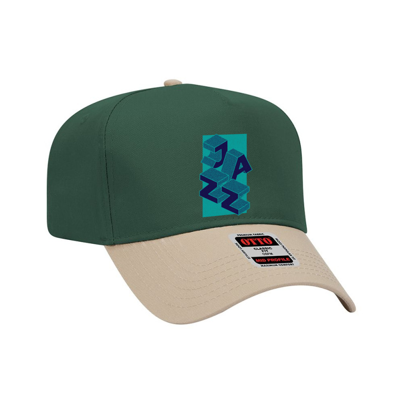 Jazz Music Love, Isometric Style Adjustable Baseball Cap | Artistshot