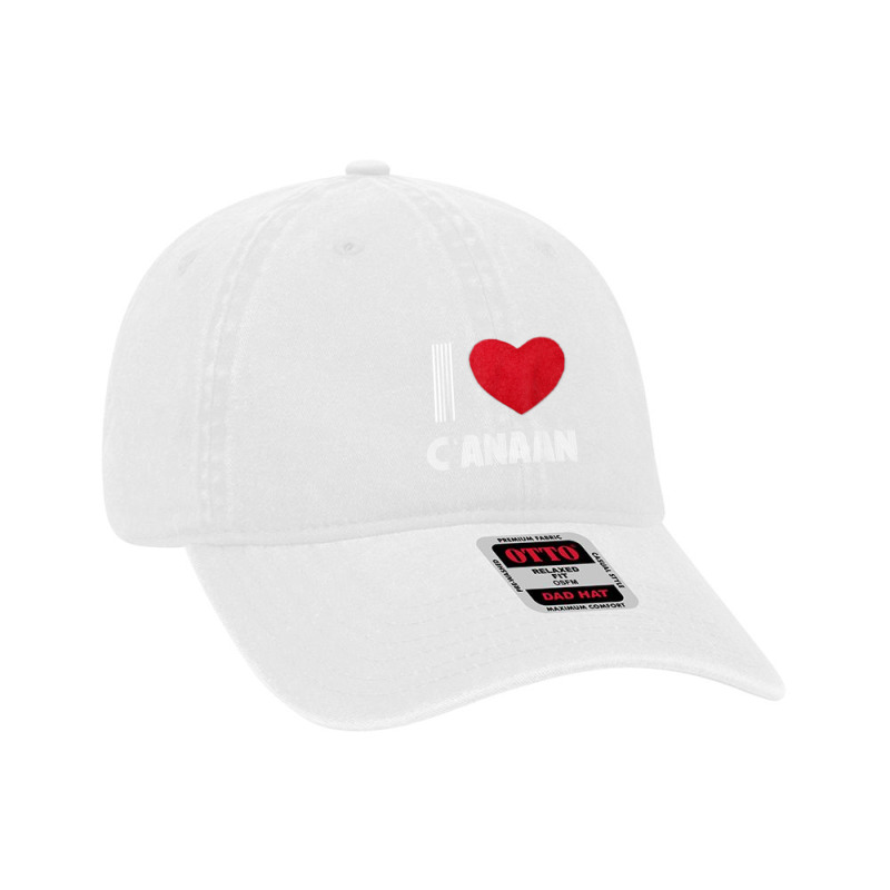 I Love Canaan Boyfriend Heart Vintage Bday Family T Shirt Dyed Cap by cm-arts | Artistshot