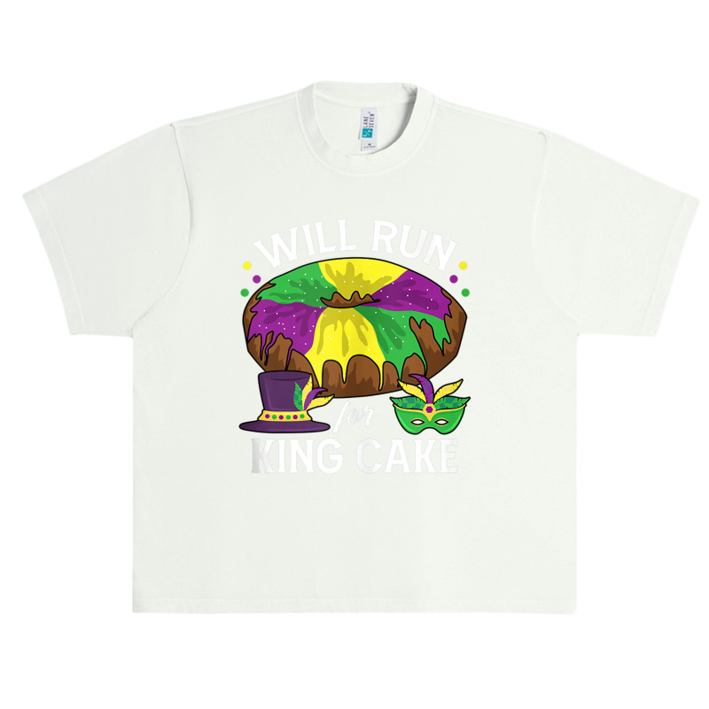 Will Run For King Cake Beads Mardi Gras Y'all Parade Party Tank Top Urban Heavy T-shirt | Artistshot