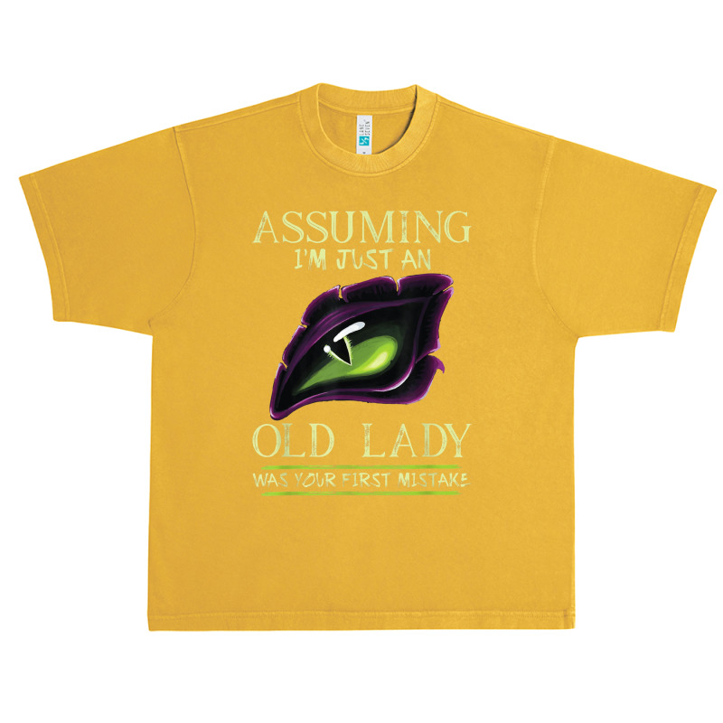 Assuming I'm Just An Old Lady Was Your First Mistake Dragon Urban Heavy T-shirt by JusticePeck | Artistshot