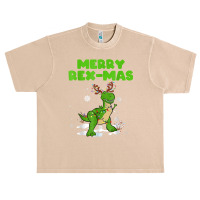 Merry Rex Mas Dinosaur Christmas Reindeer Lights Xmas Kids T Shirt Urban Heavy T-shirt | Artistshot