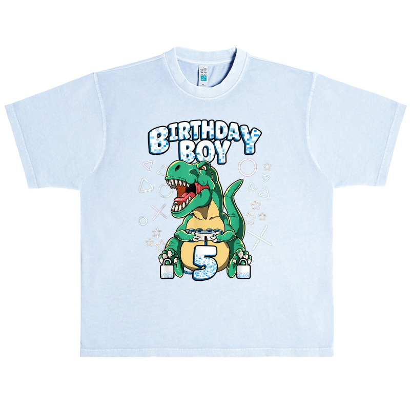 5th Birthday Boy Video Games Gamer Gaming 5 Year Old T Shirt Urban Heavy T-shirt | Artistshot