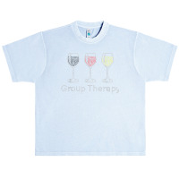 Woman Group Therapy Wine Glasses Rhinestone For Birthday T Shirt Urban Heavy T-shirt | Artistshot