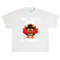 Thanksgiving For Boys Kids Will Trade Sister For Turkey T Shirt Urban Heavy T-shirt | Artistshot