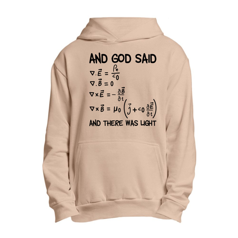 Maxwell Equations And God Said And There Was Light Pullover Hoodie Urban Pullover Hoodie by cm-arts | Artistshot