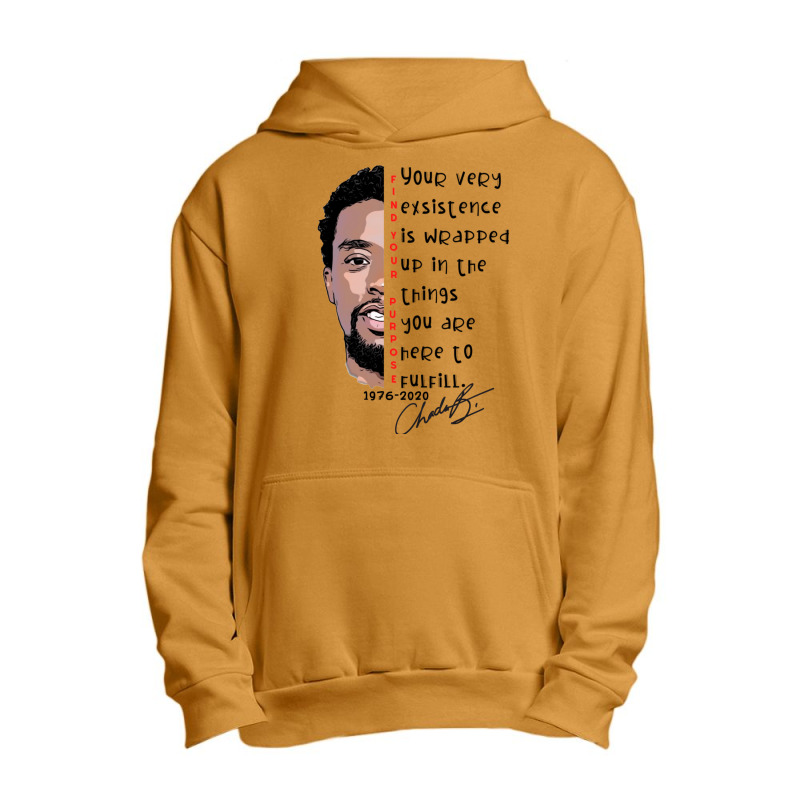 Chadwick Boseman    Find Your Purpose Red Urban Pullover Hoodie | Artistshot