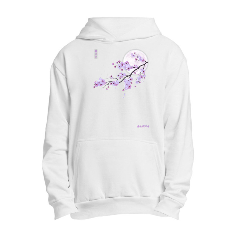 Japanese Purple Sakura Cherry Blossom Flower Urban Pullover Hoodie | Artistshot