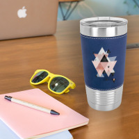 Geometric Compilation In Rose Gold And Blush Pink Leatherette Tumbler | Artistshot