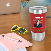 Santa Kamala Ugly Christmas Sweater Meme Kamalalala Leatherette Tumbler | Artistshot