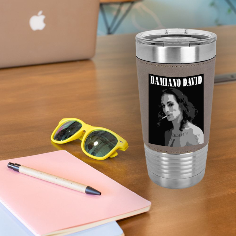 Damiano David Damiano David Illustration  Colourus Leatherette Tumbler | Artistshot