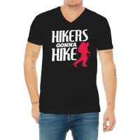 Hikers Gonna Hike Modern Distressed V-neck Tee | Artistshot