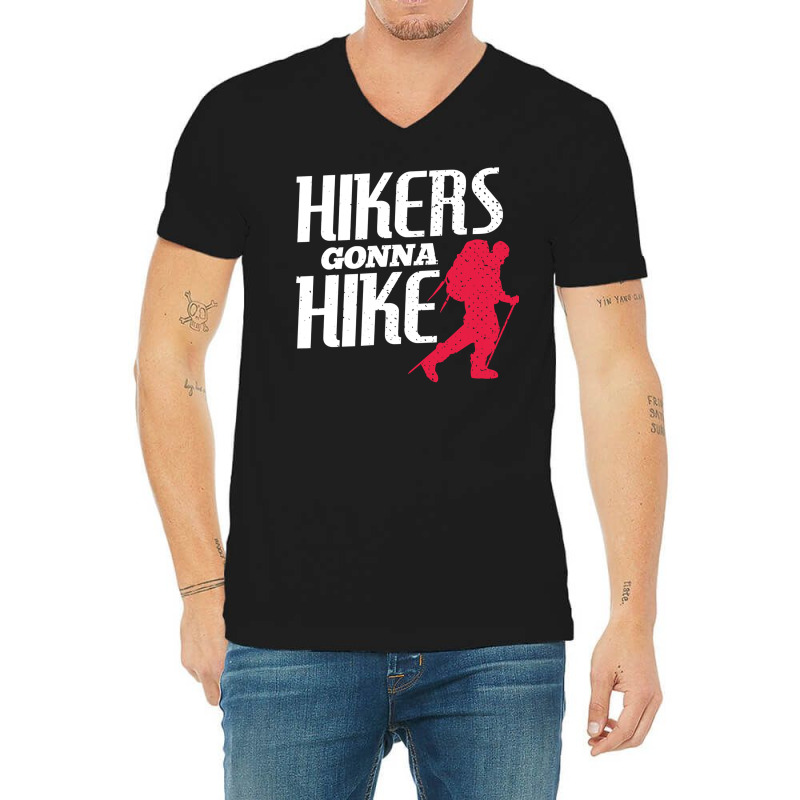 Hikers Gonna Hike Modern Distressed V-Neck Tee by ZulArt | Artistshot