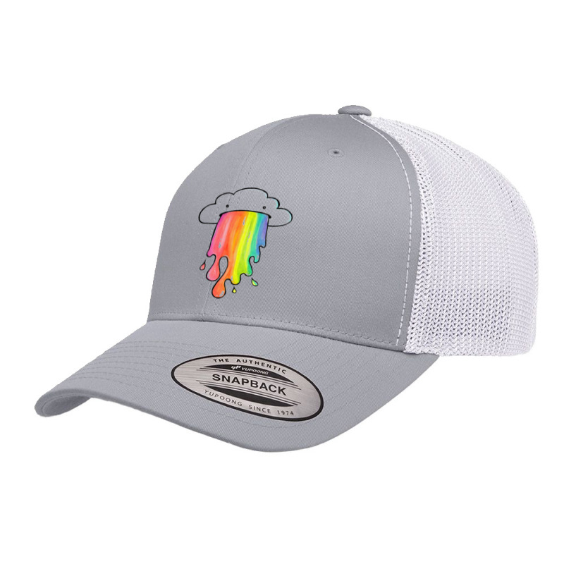 Cloud Overlay Rainbow Retro Trucker Cap by lindumawardi | Artistshot