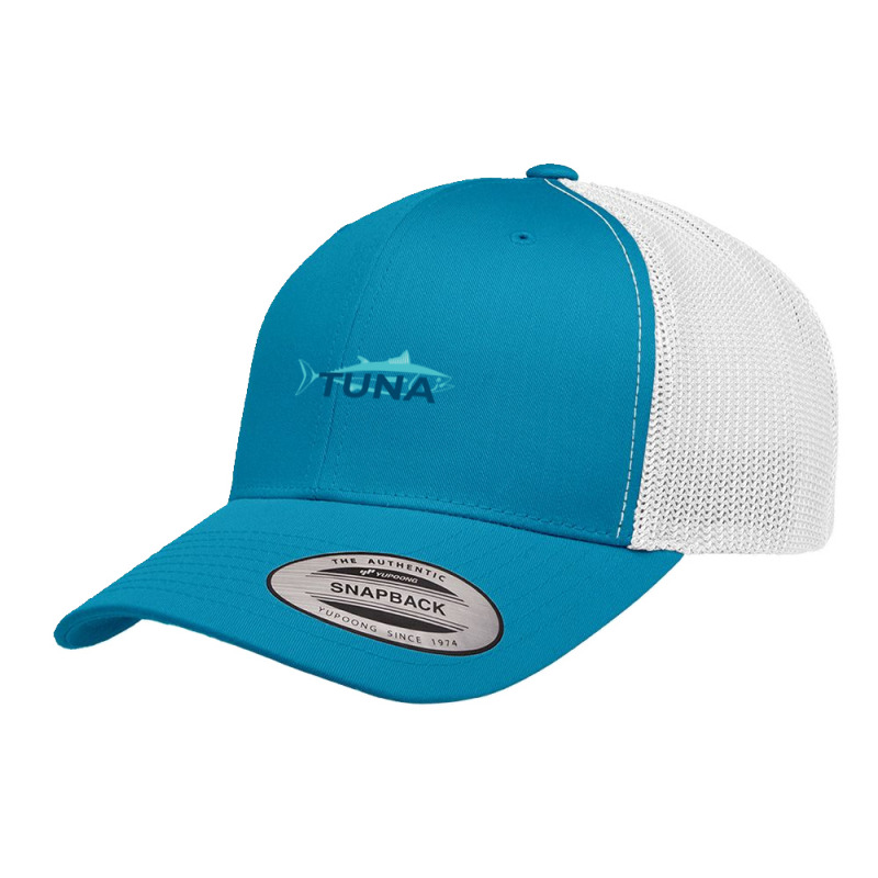 Line Art Blue Tuna Illustration Retro Trucker Cap | Artistshot